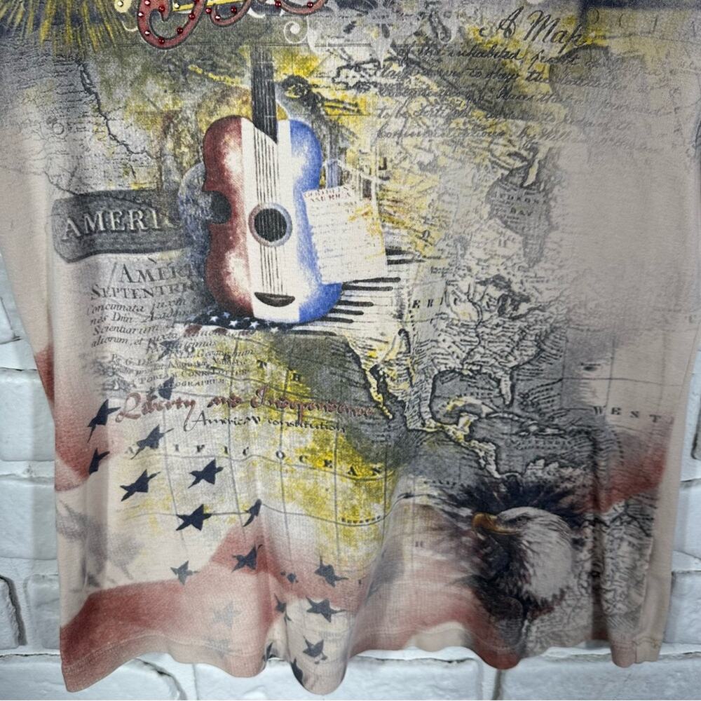 Y2K Graphic Bejeweled T-Shirt Size Large - Picture 8 of 9